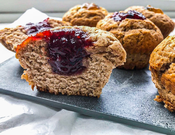 Jam Filled Protein Muffins
