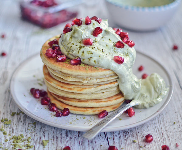 Matcha Yogurt Pancake Stack