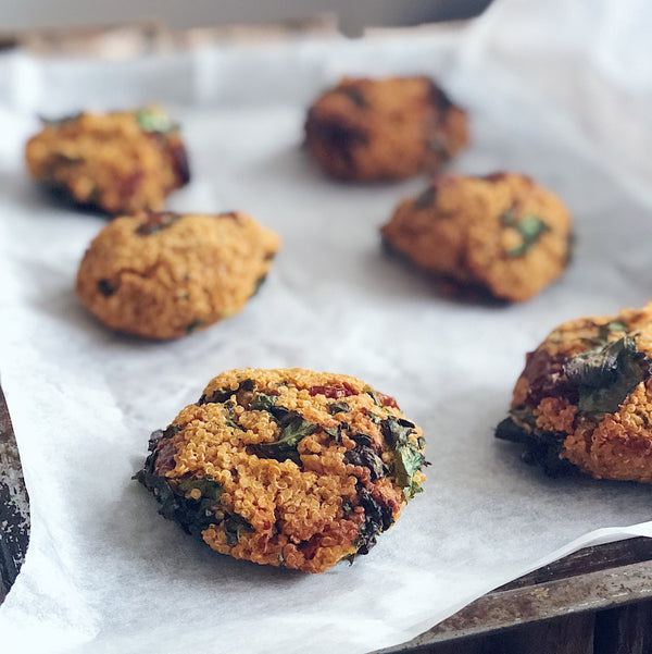 Sun-dried Tomato Quinoa Burgers