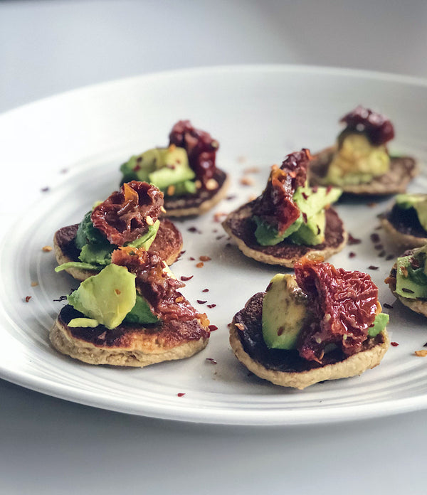 Sun Dried Tomato and Avocado Canapés