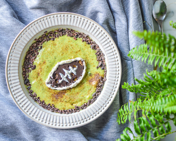 NFL Themed Green Smoothie Bowl