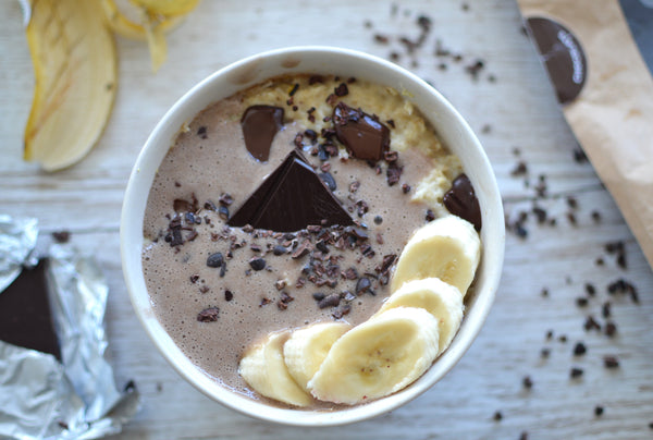 Chocolate and Banana Protein Oats