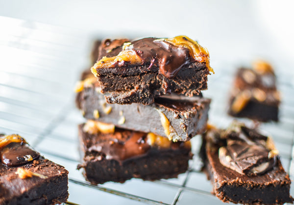 Peanut Butter Protein Brownies (Vegan)