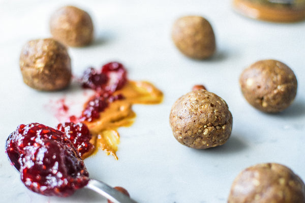 Plantbased PB&J Protein Balls (Vegan)