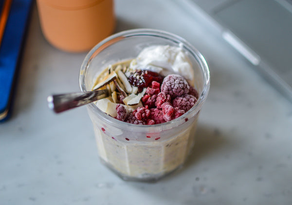 Raspberry & Coconut Overnight Oats (Vegan)