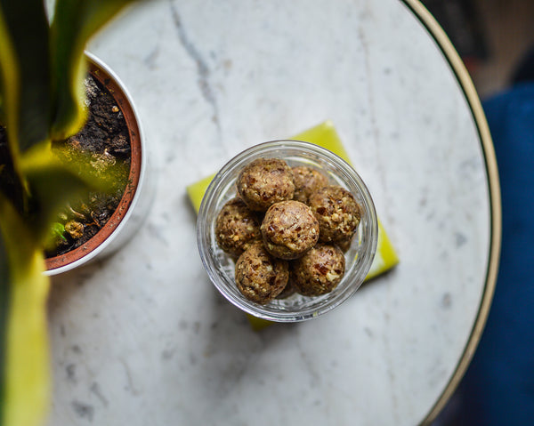 Sticky Toffee Protein Balls