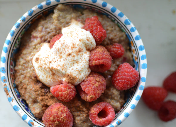 Raspberry and Cinnamon Quinoa Porridge