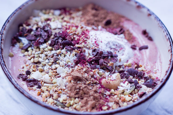 Strawberry Maca Smoothie Bowl