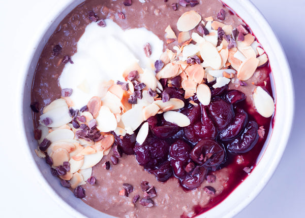 Chocolate, Almond and Cherry Porridge