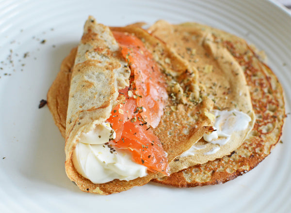 Savoury Buckwheat Protein Crepes